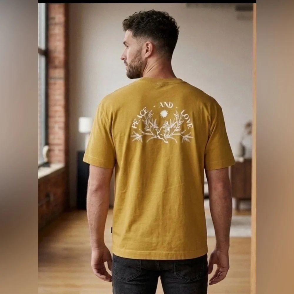 Ted Baker London Andam Embroidered Dove Graphic Tee yellow Mustard Size 3 US M